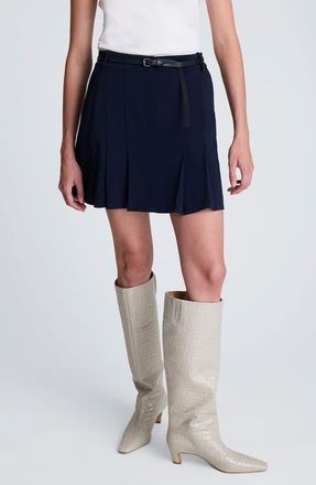 Kenneth Cole Pleat Miniskirt in Dark Navy at Nordstrom, Size 0