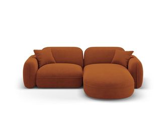 CXL by Christian Lacroix Sof&aacute; esquinero modular derecho 3 plazas de terciopelo terracota