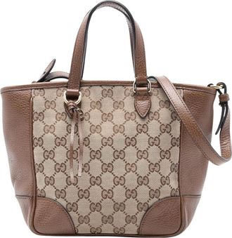 Gucci Pre-owned Handbags, female, Brown, Size: ONE SIZE Pre-owned Classic Canvas Tote Bag