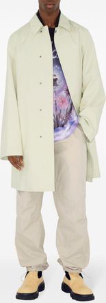 Burberry Mens Cozy Cotton Blend Trousers - Nude - Size Medium