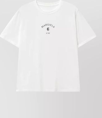 Maison Margiela cotton logo print crew neck t-shirt