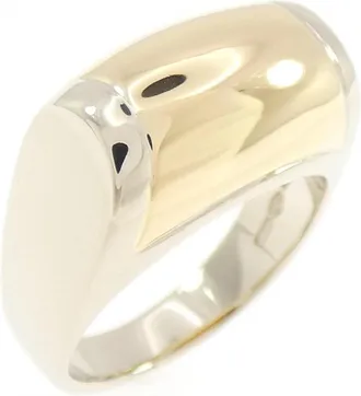 Bulgari White Gold Yellow Gold Yellow Gold (18K) White Gold (18K) Band Ring (Pre-Owned)