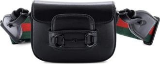 Gucci Horsebit 1955 leren Super Mini schoudertas - Zwart