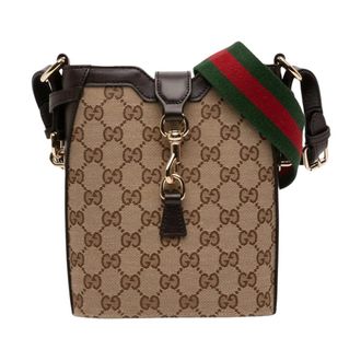 Gucci Pre-owned Canvas Crossbody Bucket Bag - Pre-owned - Mujer - Marr&oacute;n - ONE SIZE