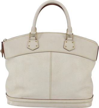 Louis Vuitton Suhali Lockit Leather White Leather Handbag (Pre-Owned)