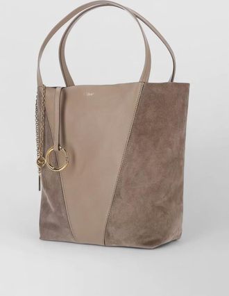 Chlo&eacute; tote bag dual handles gold tone hardware