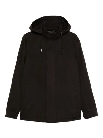 Ermenegildo Zegna Cappotto con cappuccio e coulisse - Marrone