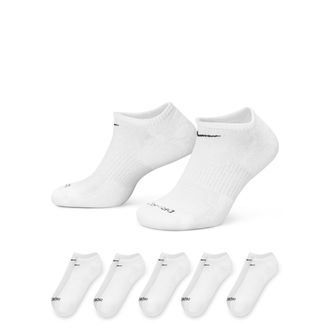 Nike Mens Everyday Plus Cushioned Training No-Show Socks (6 Pairs) in White | SX6898-100