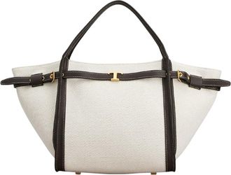 Tod's White Logo Small Tote