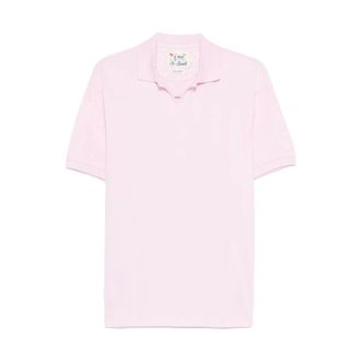 MC2 Saint Barth Polo Shirts, male, Pink, Size: XL Charles Piquet Stretch Polo