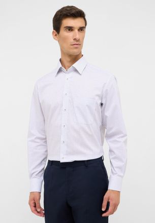 Eterna Langarmhemd ETERNA MODERN FIT, Herren, Gr. 48, Normalgr&ouml;ssen, hellgrau, Popeline, 100% Baumwolle, tailliert, Manschette, Hemden Langarmhemd, NON IRON 