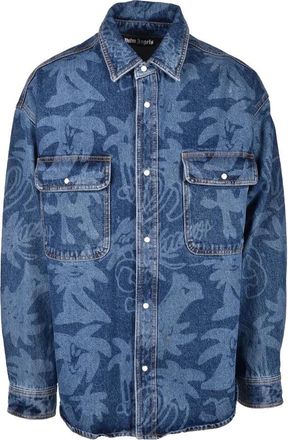 Palm Angels Cotton Shirt - Blue