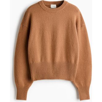 H&M Oversized Jumper in Dark Beige at Nordstrom, Size Xx-Large