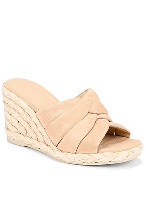 Vince Womens Gilian Woven Strap Wedge In Blonde