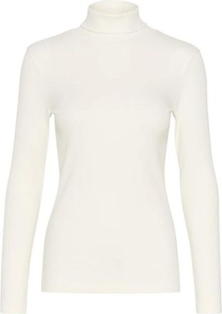 Inwear Dagna IW Rollneck LS - Dames - Coltruien - Wit - 3XL - Katoen - Truien & Vesten