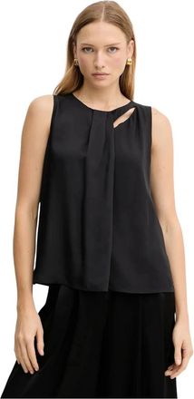 A|X Armani Exchange Mouwloze Blouse met Uitsnijding - Dames - Tops zonder mouwen - Zwart - S - Tops