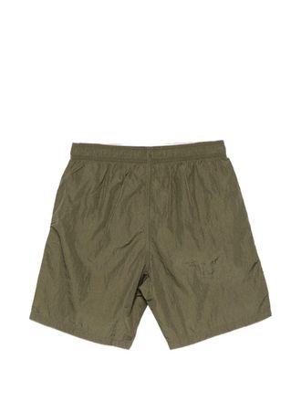 Emporio Armani Crinkled Nylon Shorts - Military Green