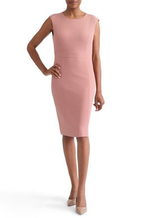 Kasper Seamed Sheath Dress in Tearose at Nordstrom, Size 18