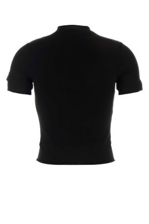 Maison Margiela Black Exterior: Cupro Elastane T-Shirt T-shirts And Polos