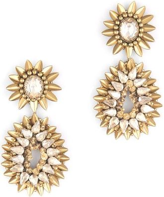 Deepa Gurnani Pia Statement Drop Earrings in Gold at Nordstrom