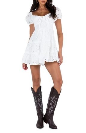 Princess Polly Lavine Minidress in White at Nordstrom, Size 10