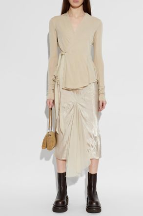 Rick Owens Beatle Bogun Leather Platform Boots, Womens, Brown