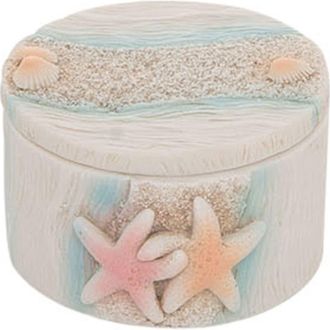 Beachcombers Gigi Beach Round Box Resin Decorative Gift Box in Off-White at Nordstrom
