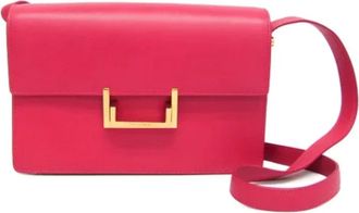 Saint Laurent Tweedehands leren schoudertassen - Dames - Vintage Schoudertas - Roze - ONE Size - Leer - Vintage