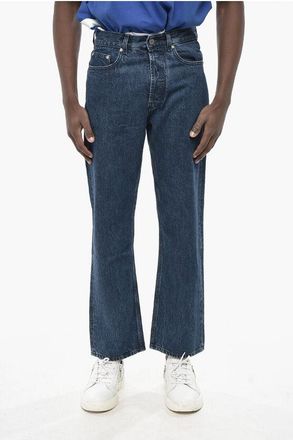 Palm Angels Dark Wash Denim Loose Fit Jeans CLASSIC LOGO 22cm size 30