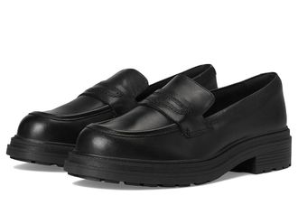 Clarks Orinoco 3 Edge Womens Flat Shoes Black Leather : 6 B - Medium