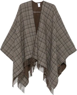 Brunello Cucinelli Cape - Dames - Ponchos - Bruin - ONE Size - Jassen
