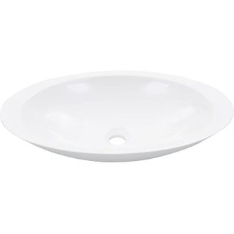 vidaXL Lavandino 59,3x35,1x10,7 cm Blocco in Marmo/Minerale Bianco - Vidaxl