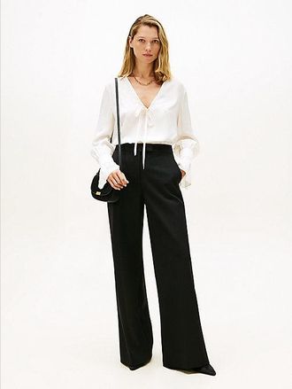 Tommy Hilfiger Pantal&oacute;n de esmoquin de mezcla de lana