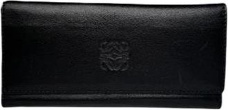Loewe Pre-owned leren portemonnee - Dames - Vintage Accessoires - Zwart - ONE Size - Leer - Vintage