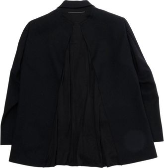 Maison Margiela Boys Jacket V-Neck Black Wool Blazers
