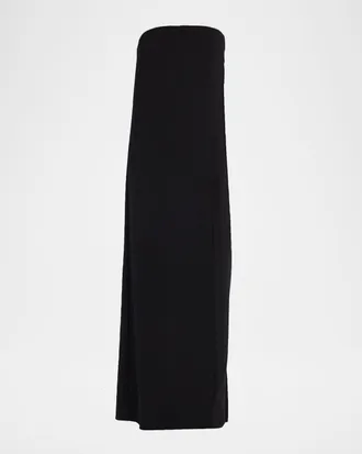 Halston Heritage Jacqueline Layered Strapless Crepe Jumpsuit
