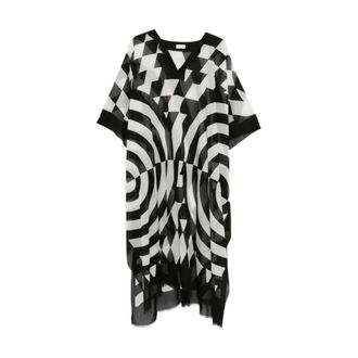 Dries Van Noten Beachwear, female, Black, Size: ONE SIZE Cartland 3058 V-neck Shirt