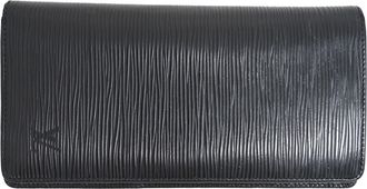 Louis Vuitton Epi Black Epi Leather Long Wallet (Bi-Fold) (Pre-Owned)