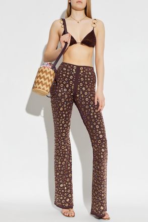 Os&eacute;ree Trousers With Colourful Appliqu&eacute;s, Womens, Brown