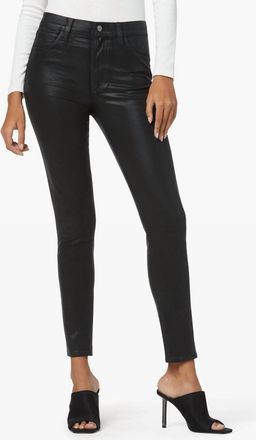 Joe's Charlie High Rise Skinny Jeans In Black Coated