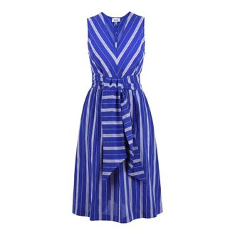 Ni&ugrave; Midi Dresses, female, Blue, Size: XS Mansion Striped Long Dress