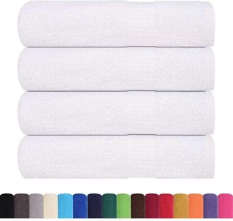 vidaXL Toallas De Ba&ntilde;o 4 Uds Blanco 100x150 Cm 360 G/m&sup2; 100% Algod&oacute;n Vidaxl