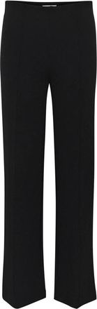 Soaked In Luxury Zwarte Split Broek met Elastische Taille - Dames - Straight fit broeken - Zwart - S - Broeken