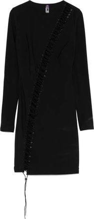 Maison Close Abito corto Nuit Fauve a maniche lunghe - Nero