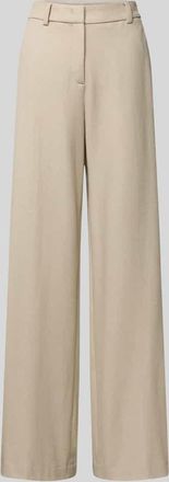 Luisa Cerano Luisa Cerano Hose aus Woll-Mix mit weitem Bein in Beige, Größe 36