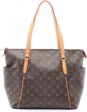 Louis Vuitton Brown Monogram Leather Handbag Tote Bag (Pre-Owned)