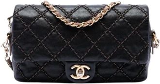Chanel Pre-owned Crossbody Bag - Dames - Vintage Schoudertas - Zwart - ONE Size - Leer - Vintage