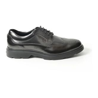 Hogan Schoenen, Heren, Zwart, 44 1/2 EU, Leer, Derby Schoenen