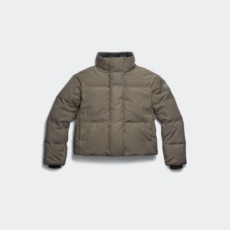 Canada Goose Grandview Cropped Jacket Tonal Disc (Women, Taupe Grey, XS)