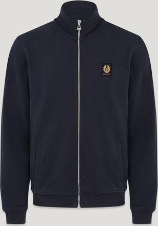 Belstaff Full Zip Sweatshirt Cotton Fleece Dark Ink Size 2XL